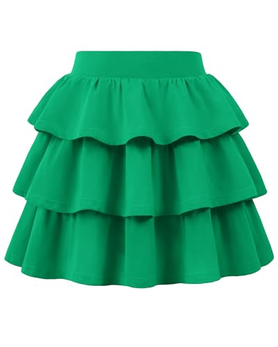 Image of KEREDA Girls Skirt Kids Casual 3-Layer Ruffle Skort School Uniform Skirts for Girls