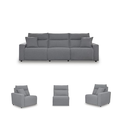 Image of Signature Design by Ashley 3-Piece Power Reclining Sectional, Gray