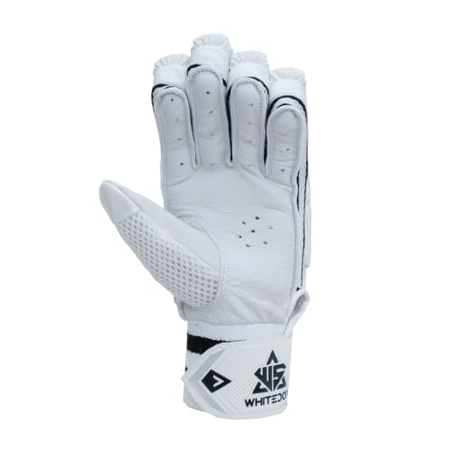 Image of WHITEDOT Sports Dot 2.1 Cricket Batting Gloves||Suitable for Mens|Adult|Large Right Hand||White, Leather