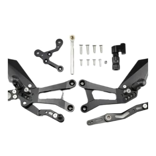 Repose pieds moto YZF-R6 en aluminium CNC avec commande reculée réglable