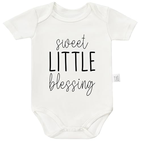 Image of RETKCUL Sweet Little Blessing Bodysuit, Little Brother Newborn Outfit, Pregnancy Announcement for Grandparents 0-24 Months