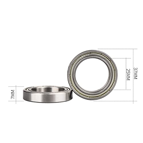 NOVOCE Rolamentos 10 Pçs 6805 25x37x7mm Rolamento de parede fino de esfera de sulco profundo 6805zz