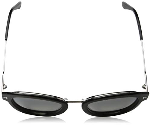Tom Ford FT0574 14C Shiny Light Ruthenium Mia Cats Eyes Sunglasses Lens Categor, Black, 52-22-1404