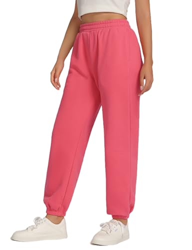 Women's Sweatpants Fleece Lined Baggy Joggers Sweat Pants High Waisted Lounge Cinch Bottoms with Pocket, S-XL2
