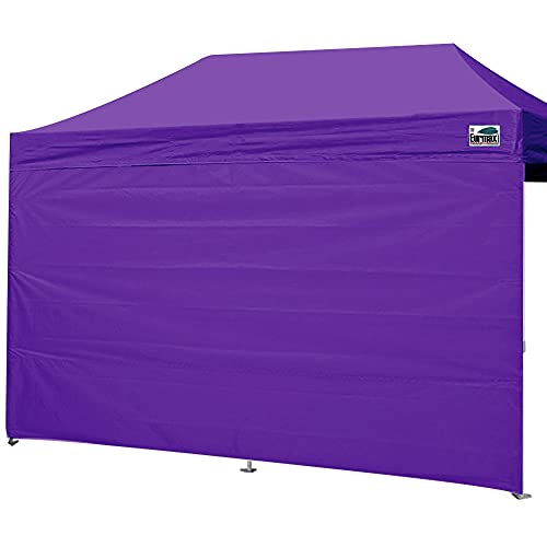 Image of Eurmax USA 10x20 Pop Up Canopy SunWall-UV Protection for Tents,Blocks Sunlight&Wind,Water Resistant Side Wall Only,Easy Hook & Loop Installation,Fit for 20FT Straight Leg Shelters&Gazebo,Purple