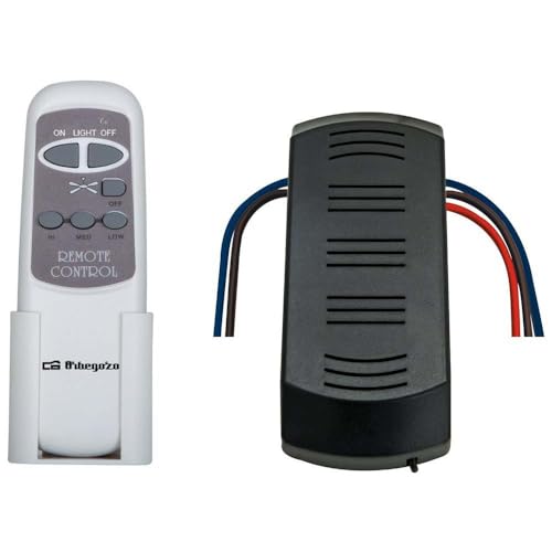 Orbegozo RCM 8250 - Kit mando a distancia para ventilador de techo, memoria interna, alcance 12 metros, control de luz y velocidad de ventilación