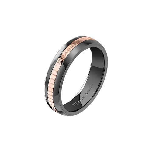 Bague Maserati Homme Acier Céramique Collection CERAMIC Or Rose Bijou