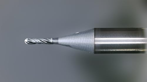 Image of Tools Ball Nose Carbide End Mill, DLC Black Coating, CNC Cutting Tools for Steel Cutting, More Wear Resistant, Suit for 3D Carving & Engraving. 2 Flute Router Bits,1 /8 Shank (1 /32-1.5 inch 5pcs