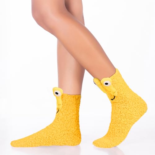Image of Benefeet Sox Womens Girls Fuzzy Socks with Grips Soft Fluffy Slipper Socks Cute Cozy Winter Socks Christmas Halloween Gifts