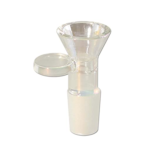 Black Leaf | Bong Glaskopf mit Regenbogeneffekt | klar | aus Borosilikatglas | Kräuterkopf mit NS 19 (18,8mm) und…