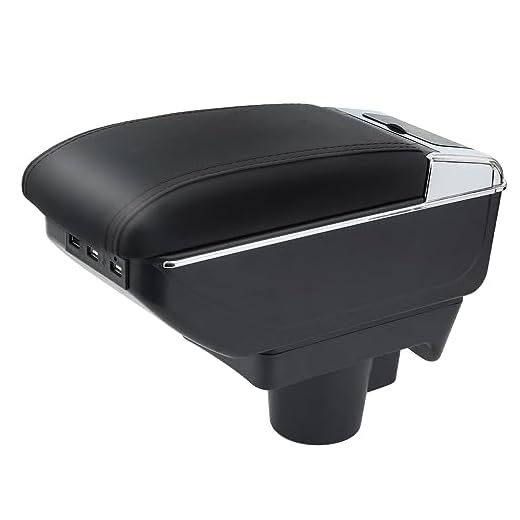 YJYWZH für Opel Astra H 2004–2010 Armlehne 2004–2010 Mittelkonsole Aufbewahrungsbox Doppelschicht Mit Getrankehalter