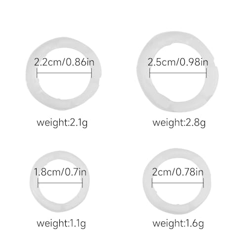 ペニスリング コックリング 4点セット 【昼用＆夜用】 無臭 防水 超通気性 シリコン製 高弾力 締め付け感調整可能男性専用アダルトグッズ 快適装着 大人のおもちゃ 人気 (4個入) - 画像2