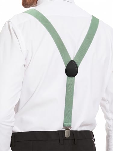 Image of habibee Suspenders and Bow Tie Set for Men, Adjustable Elastic Braces with Y-Back, Diverse Colors, Strong Clips