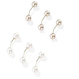 antischall EXQUISITE SMALL OBJECTS - Die Brosche ist mit Kunstperlen gestaltet, was einfach und klassisch ist. Die glänzenden Perlen haben einen guten Glanz, der Ihrer Kleidung ein besonderes Gefühl verleihen kann. Es ist leicht mit einem Clip zu tragen, was es für die Menge attraktiver und auffälliger macht.