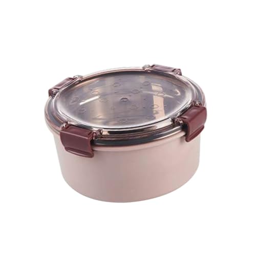 BAZEITFLOW Fiambrera de Acero Inoxidable con Tapa Hermética Aislamiento Térmico para Comida Caliente y Fría Lonchera Portátil para Oficina Hogar y Exterior Color Rosa