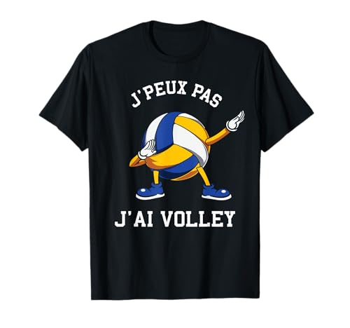 Photo de J'Peux Pas J'ai Volley Humour Volley-Ball Tamponne Volleyeur T-Shirt