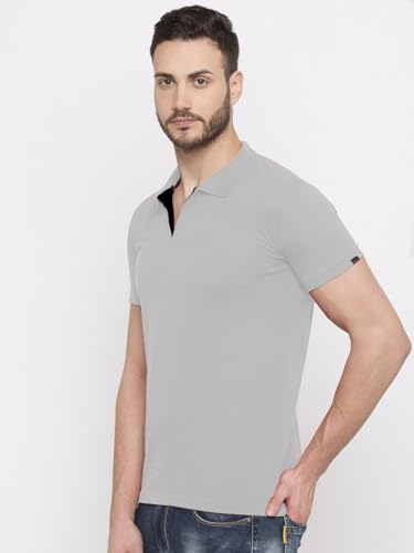Image of Status Quo Men's Polo T-Shirt | Rich Cotton Blend | Slim Fit | All Day Comfort | Contrast Inner Placket | Polo Collar