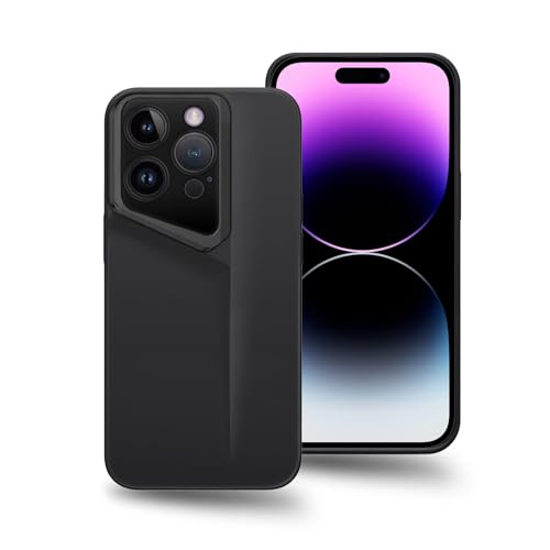 Image of Amazon Brand - Solimo Ultra-Thin Blade Runner Series Matte Finished Camera Protection Soft Back Cover for Apple iPhone 14 Pro - Black