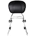 HTTMT- Adjustable Detachable Sissy Bar for 04-UP Harley Sportster Backrest w/Rack Chrome