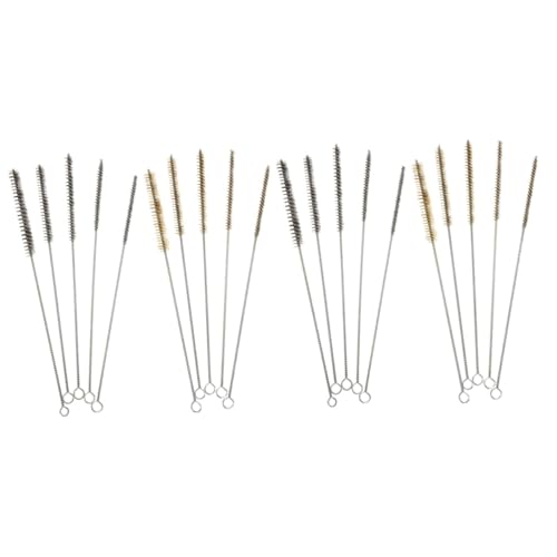 MUSISALY 20 Pcs Wire Brush Kit Deburring Tool for Stainless Steel Wire Bore Cleaning Brush
