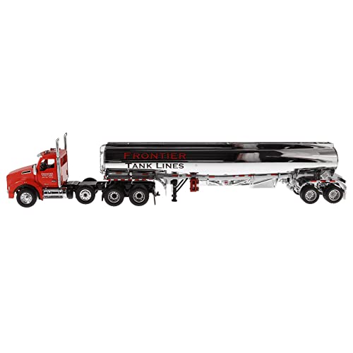 Diecast Masters Kenworth T880 SBFA DayCab Tractor de Doble Eje Tándem con Remolque de Petróleo Heil FD9300/DT-C4 y Línea personalizada Frontier a escala 1:50 miniatura 3
