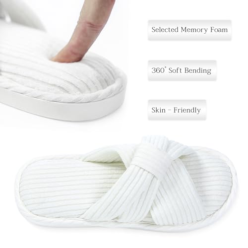 Jerzmy Cross Bow Slippers for Women, Comfy Memory Foam Woman House Slippers Cozy Cushioned Ladies Home Shoes Bedroom Indoor Kitchen3
