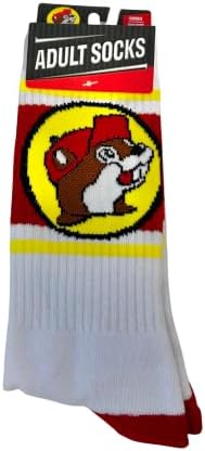 Buc-ee's Adult Crew Sport Socks White Unisex One Size Fits Most 2026 image 3