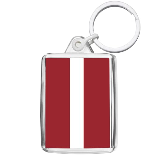 Pixly® Porte-clés drapeau de la Lettonie - Souvenir de la Lettonie, claire, M