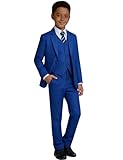Boys Suit,Kids Slim Fit Dress Clothes Ring Bearer Outfit for Wedding Royal Blue Size 12