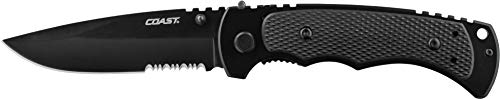 FDX417 4 in Serrated Stainless Steel Folding Knife