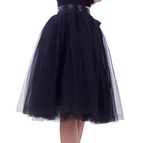 Faldas de Tul Falda Tutu Mujer Falda Tul Midi 7 Capas Disfraz...