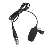 Plyisty Micrófono Lavalier con Conector Mini XLR de 3 Pines, Micrófono de Solapa con Clip, Compatible con Transmisor Bodypack Inalámbrico