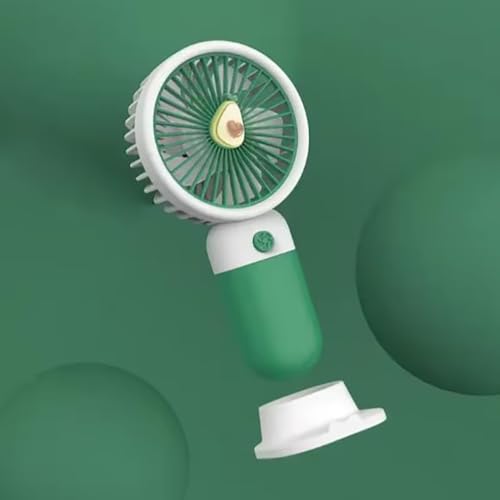Image of MIRADH Mini Handheld Fan (Upto 6 Hours Running) Rechargeable 2000 Mah Battery Operated Portable Fan, Desk Fan, Carry It Anywhere (Green)