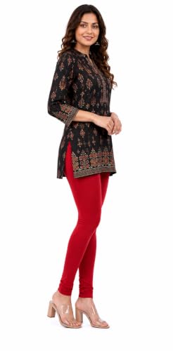 Image of Women's Cotton Chudidar Leggings | Stretchable | High Rise | Full Length | Soft & Comfortable | Ethnic Wear Bottom
