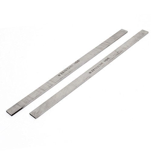 uxcell 2mm x 10mm x 200mm Machinist Metal Cutting Lathe HSS Tool Bit 2 Pcs