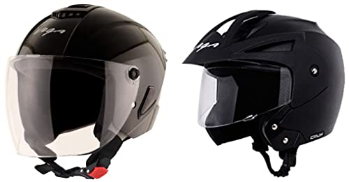 Image of Vega Aster Dx Black Helmet-L & Crux Open Face Black Helmet-L