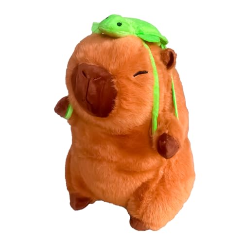 Capivara de Pelúcia com Mochila de Tartaruga Brinquedo Presente Natal Crianças Menino e Menina Bicho