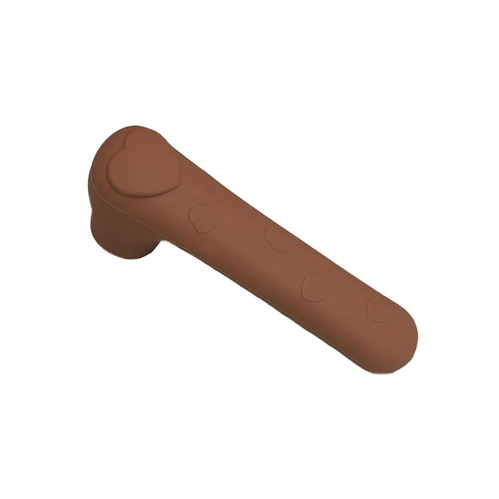 TIANSHENGQI Portable Silicone Door Handle Cover Anti Collision Anti-Slip Knob Anti-Static Silent Doorknob Sleeve Home(Coffee-S)
