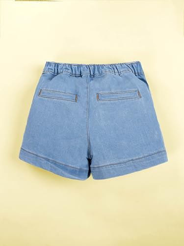 Image of KiddoPanti Girls Denim Over Lap Shorts