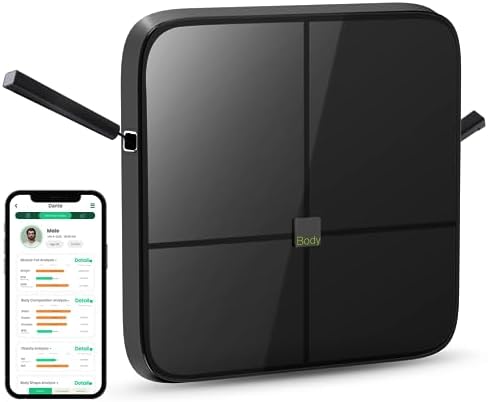 BodyPedia Bluetooth Body Composition Smart Scales, Body Composition Scale with 97% Accuracy, Digital Bathroom Body Composition Analyzer with APP, 8-Point Tactile Electrode System