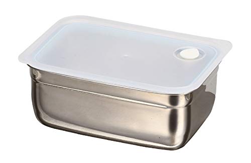 Pearl Metal HB-5051 Storage Container, Stainless Steel, Valve Included, Storage Container, 0.6 gal (1.8 L), Seal Lock