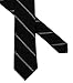 BELLUNO 2.5 inch Skinny Tie for Men, Cotton Linen Slim Striped Neckties Black