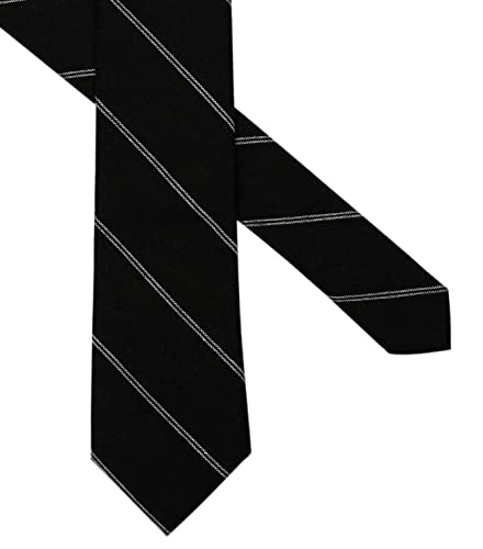 Image of BELLUNO Men's 2.5 inch Skinny Solid Cotton Linen Ties