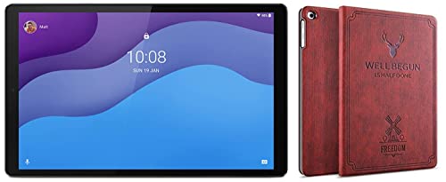 Image of Lenovo Tab M10 HD 2nd Gen (10.1 inch /25.6 cm, 2 GB, 32 GB, Wi-Fi+4G LTE) with Metallic Body and Octa Core Processor + Cover