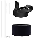 The Mass Straw Lid and Boot for Hydro Flask Wide Mouth and Other Brand Insulated Water Bottle (Fit...
