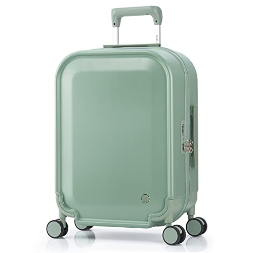 Oiwas Suitcase Luggage, Carry On Travel Case With Tsa Lock, Mute Spinner Wheels Rolling Baggage, Dry Wet Separation Pocket, Lightweight Rolling Suitcases For Business Travel (Green, 20-Inch) #TOP17