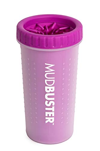 Dexas MudBuster Portable Dog Paw Washer/Paw Cleaner, Large, Fuchsia