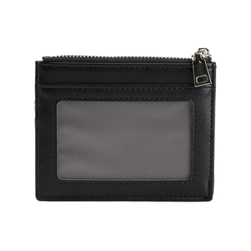 Ultra-Thin Card Holder ID Card Bag Multiple Zipper Wallet for Men Women Pu Leather Waterproo