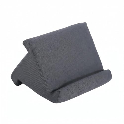 Image of Stand Pillow Wedge-Shaped Resting Wedge Hands Mobile Accessory for Reading, Viewing Dark Blue 3-Sided