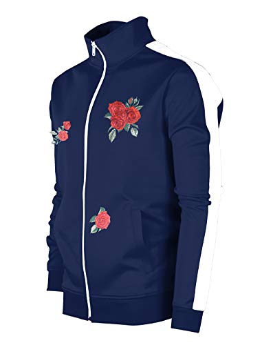Image of SCREENSHOT-TRACK JACKET Mens Urban Hip Hop Premium Track Jacket - Slim Fit Side Taping Sportswear Urbanwear Streetwear Top
